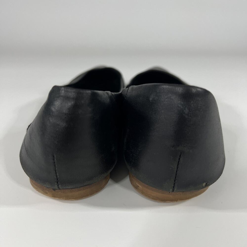 Coach and Four Flats Shoes Womens 9.5 Black Leather Slip On Pointed Toe - Picture 7 of 9